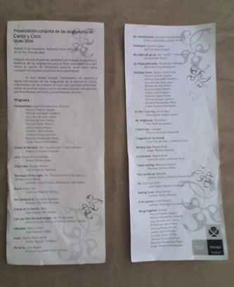 Programa Canto Programa Canto